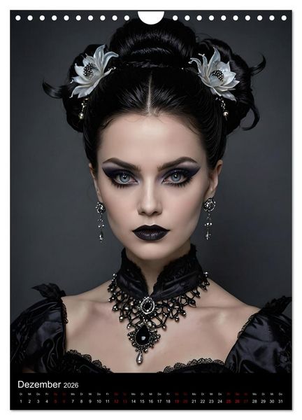 Produktbild: Gothic beauties - Sch&ouml;nheiten der Nacht (Wandkalender 2026 DIN A4 hoch), CALVENDO Monatskalender
