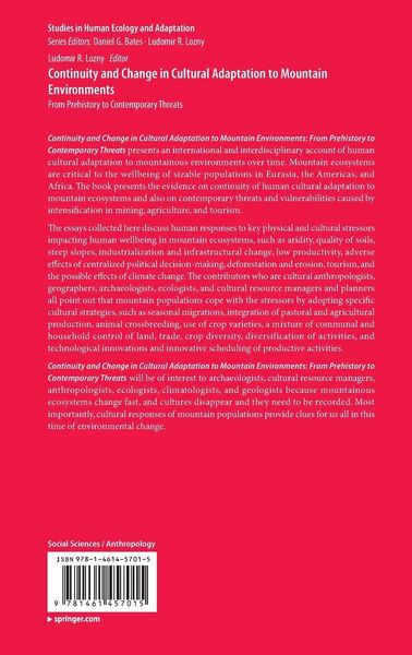 Produktbild: Continuity and Change in Cultural Adaptation to Mountain Environments