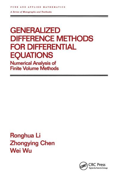 Produktbild: Generalized Difference Methods for Differential Equations