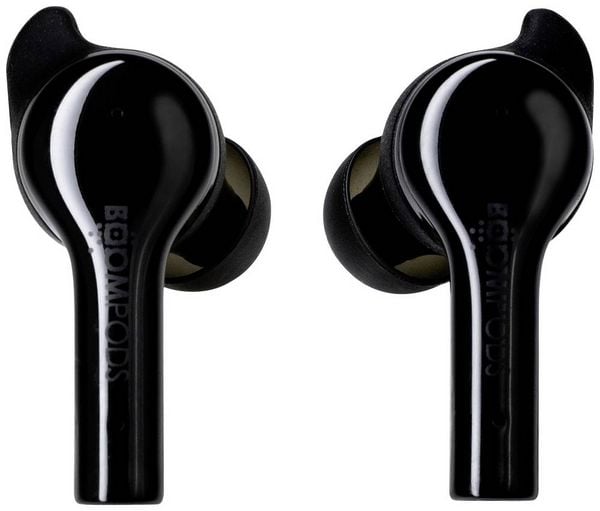 Produktbild: Boompods Bassline GO In Ear Kopfh&ouml;rer Bluetooth&reg; Schwarz Headset, Lautst&auml;rkeregelung, Schwei&szlig;resistent, Touch-Steuerung