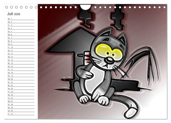 Produktbild: Alles f&uuml;r die Katz! Lustiger Katzen-Planer (Wandkalender 2026 DIN A4 quer), CALVENDO Monatskalender