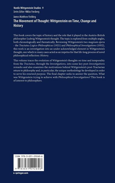 Produktbild: The Movement of Thought: Wittgenstein on Time, Change and History