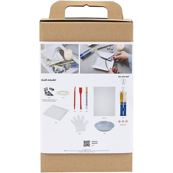 Produktbild: Creativ Company Kreativ Set Kintsugi, Schale, Blau, Gold, Wei&szlig;