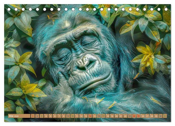 Produktbild: Tierische Tr&auml;umer - Sanft ruhend (Tischkalender 2026 DIN A5 quer), CALVENDO Monatskalender