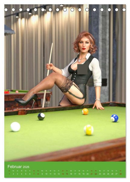 Produktbild: Pin Up Sport (Tischkalender 2026 DIN A5 hoch), CALVENDO Monatskalender