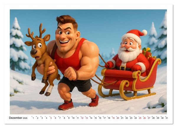Produktbild: Meine Familie, Kraftsport und ich (Wandkalender 2026 DIN A3 quer), CALVENDO Monatskalender