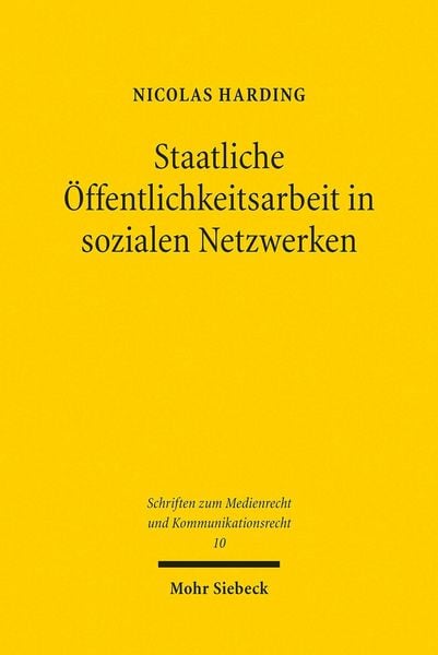 Produktbild: Staatliche &Ouml;ffentlichkeitsarbeit in sozialen Netzwerken