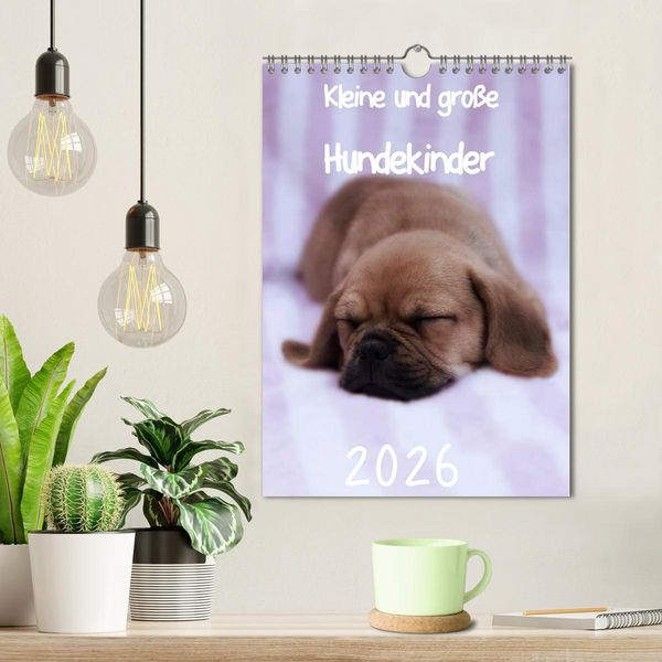Produktbild: Kleine und gro&szlig;e Hundekinder 2026 (Wandkalender 2026 DIN A4 hoch), CALVENDO Monatskalender