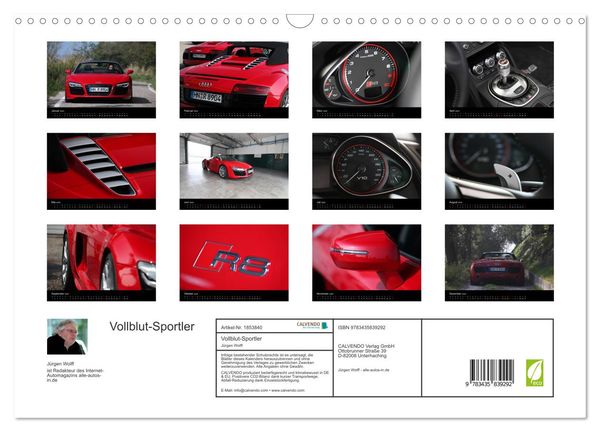 Produktbild: Vollblut-Sportler (Wandkalender 2025 DIN A3 quer), CALVENDO Monatskalender