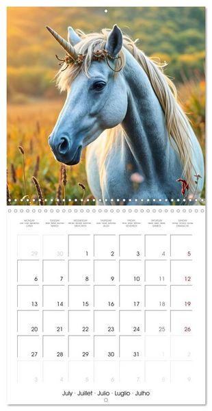 Produktbild: Fairytale Land of AI Unicorns (Wall Calendar 2026 12 &times; 12 Inch) CALVENDO 12 Month Wall Calendar
