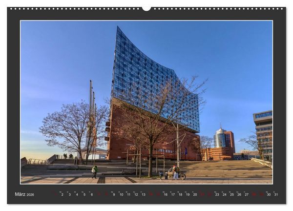 Produktbild: Wahrzeichen Elbphilharmonie (hochwertiger Premium Wandkalender 2026 DIN A2 quer), Kunstdruck in Hochglanz