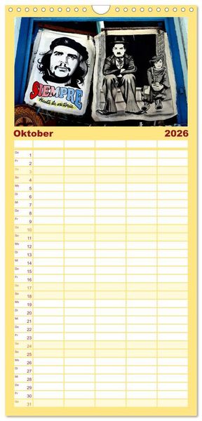 Produktbild: Familienplaner 2026 - CHE GUEVARA mit 5 Spalten (Wandkalender, 21 x 45 cm) CALVENDO