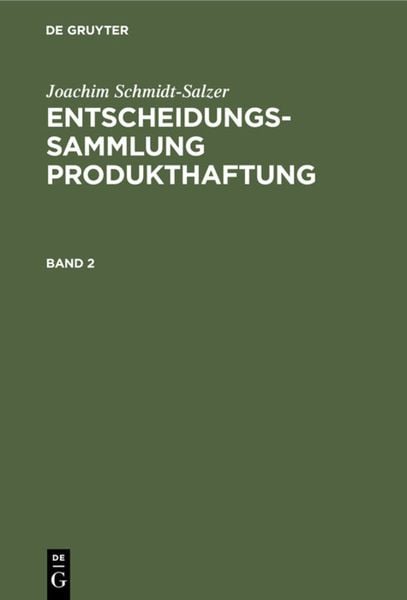 Produktbild: Entscheidungssammlung Produkthaftung. Band 2
