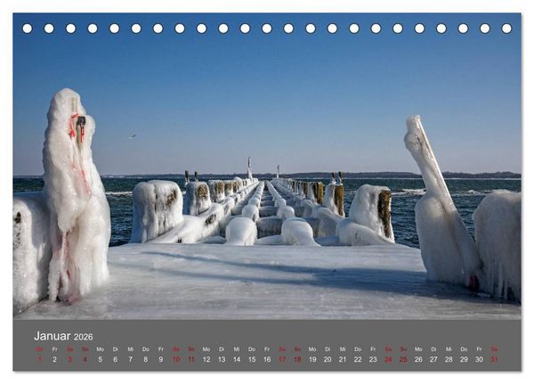 Produktbild: L&uuml;becker Bucht - Travem&uuml;nde - Niendorf - Timmendorf (Tischkalender 2026 DIN A5 quer), CALVENDO Monatskalender