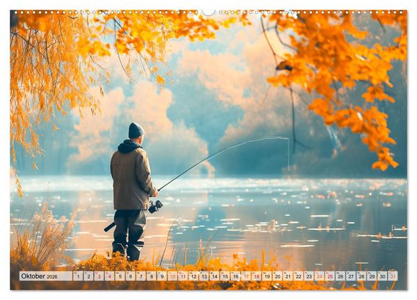 Produktbild: Angeln und Fischen Impressionen (hochwertiger Premium Wandkalender 2026 DIN A2 quer), Kunstdruck in Hochglanz