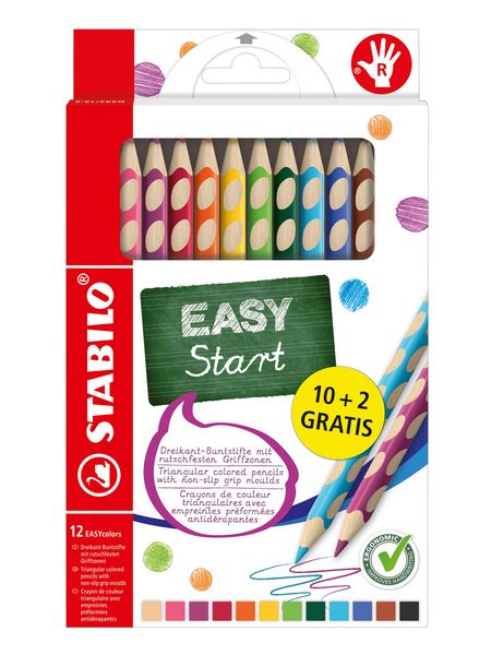 Produktbild: STABILO Buntstifte EASYcolors R 10+2 St&uuml;ck Kartonetui