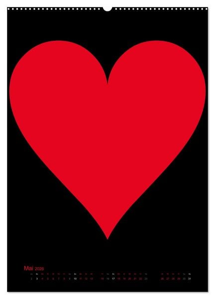 Produktbild: Foto- und Bastelkalender &bdquo;LIEBE&ldquo; in der Farbe Schwarz (Wandkalender 2026 DIN A2 hoch), CALVENDO Monatskalender