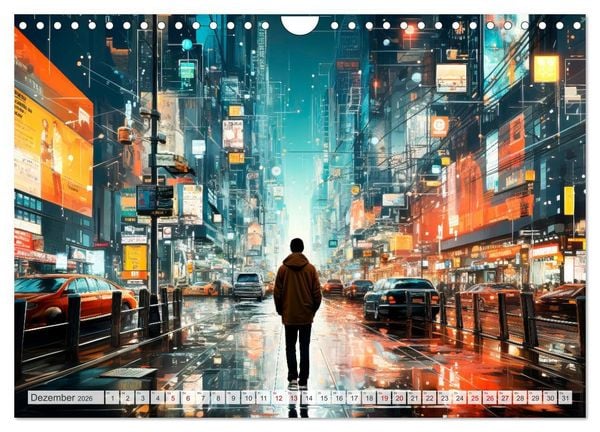 Produktbild: KI UND METAVERSE Algorithmen sowie virtuelle Realit&auml;t (Wandkalender 2026 DIN A4 quer), CALVENDO Monatskalender