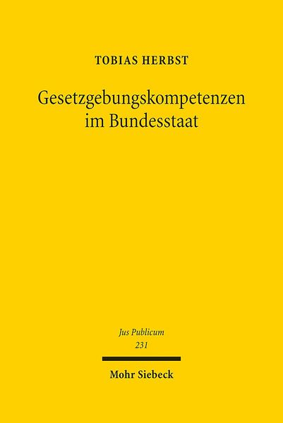 Produktbild: Gesetzgebungskompetenzen im Bundesstaat