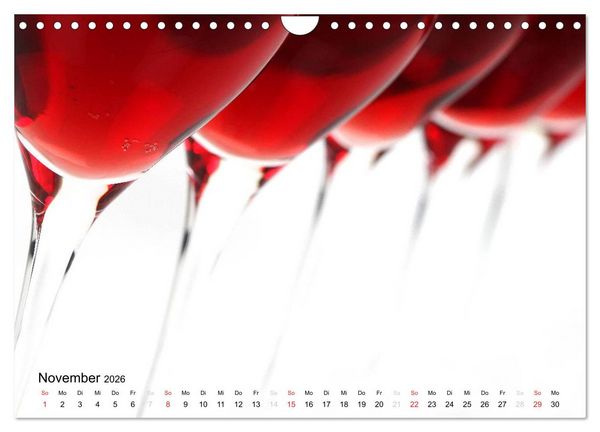 Produktbild: Wein schmeckt fein (Wandkalender 2026 DIN A4 quer), CALVENDO Monatskalender