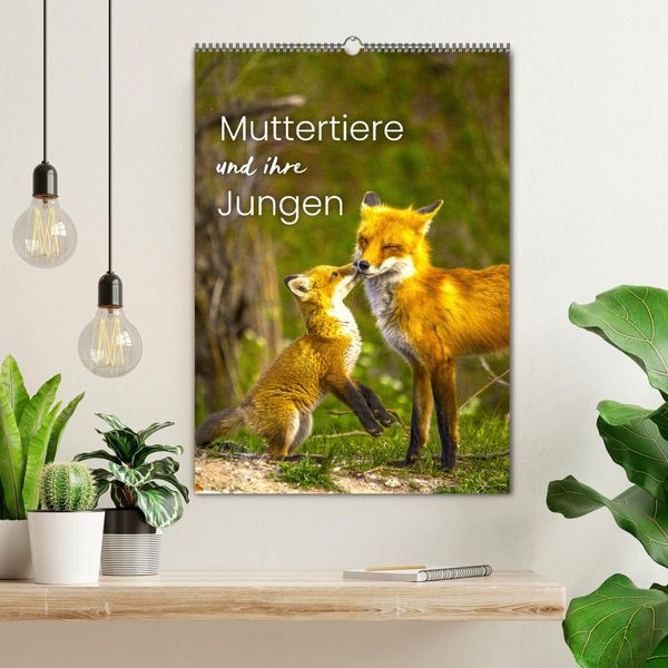 Produktbild: Muttertiere und ihre Jungen (Wandkalender 2026 DIN A2 hoch), CALVENDO Monatskalender