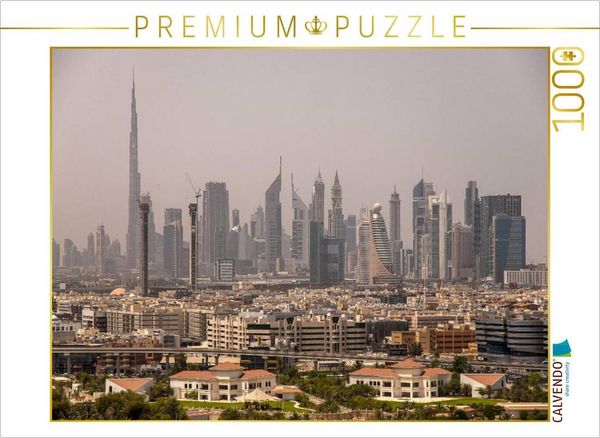 CALVENDO Puzzle Dubai Skyline | 1000 Teile Lege-Größe 64x48cm Foto-Puzzle für glückliche Stunden
