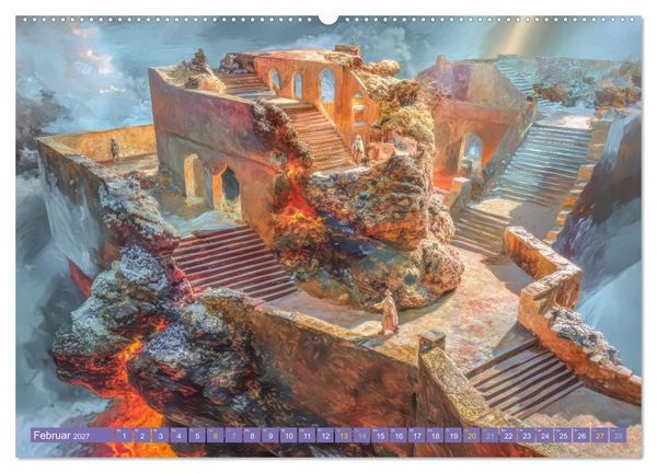 Produktbild: Treppenlabyrinthe &ndash; Die Suche nach dem Weg (hochwertiger Premium Wandkalender 2027 DIN A2 quer), Kunstdruck in Hochglanz