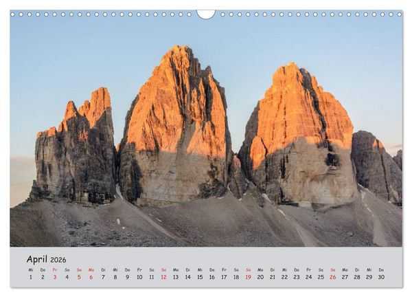 Produktbild: Wandern in den Dolomiten (Wandkalender 2026 DIN A3 quer), CALVENDO Monatskalender