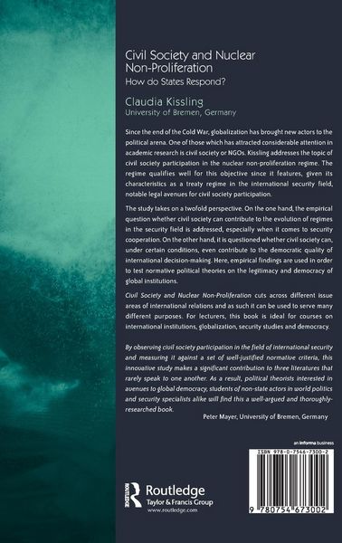Produktbild: Civil Society and Nuclear Non-Proliferation
