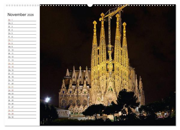 Produktbild: Metropole Barcelona (Wandkalender 2026 DIN A2 quer), CALVENDO Monatskalender
