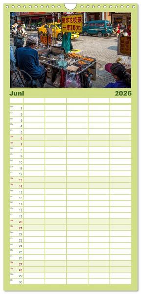 Produktbild: Familienplaner 2026 - Taipeh, Hauptstadt von Taiwan mit 5 Spalten (Wandkalender, 21 x 45 cm) CALVENDO