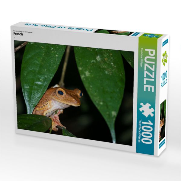 Produktbild: CALVENDO Puzzle Frosch | 1000 Teile Lege-Gr&ouml;&szlig;e 64x48cm Foto-Puzzle f&uuml;r gl&uuml;ckliche Stunden