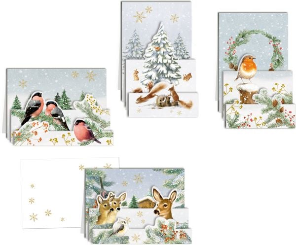 Produktbild: Marjoleins Wintergr&uuml;&szlig;e, Mini-Adv.kal.-Sort. Pop-up (Bastin)