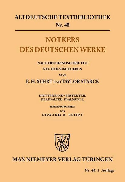 Produktbild: Notkers des Deutschen Werke