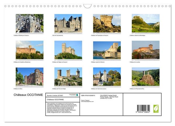 Produktbild: Ch&acirc;teaux OCCITANIE (Calendrier mural 2026 DIN A3 vertical), CALVENDO calendrier mensuel