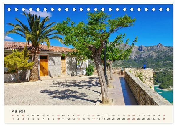 Produktbild: El Castell de Guadalest - In der Berglandschaft der Costa Blanca (Tischkalender 2026 DIN A5 quer), CALVENDO Monatskalender