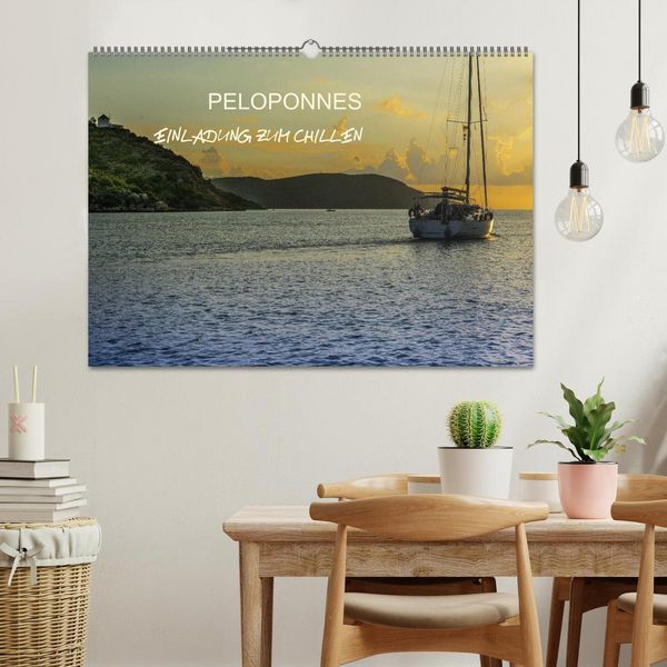 Produktbild: Peloponnes - Einladung zum Chillen (Wandkalender 2026 DIN A2 quer), CALVENDO Monatskalender