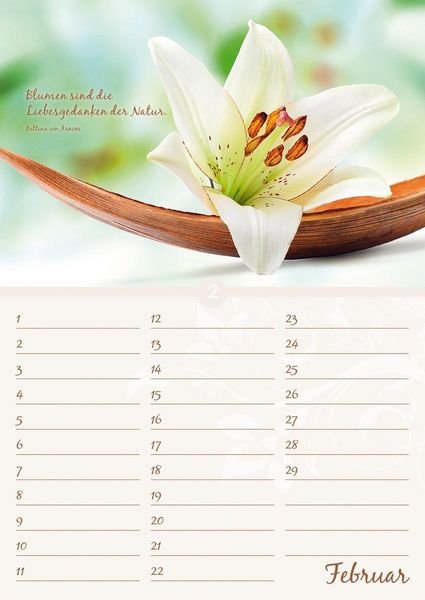 Produktbild: Geburtstagskalender Bl&uuml;tenpracht - immerw&auml;hrend - (21 x 30)