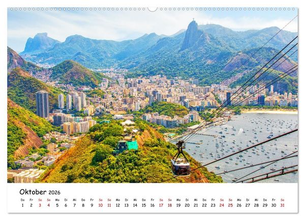 Produktbild: Rio de Janeiro - K&uuml;stenmetropole (Wandkalender 2026 DIN A2 quer), CALVENDO Monatskalender