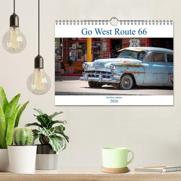 Produktbild: Go west Route 66 (Wandkalender 2026 DIN A4 quer), CALVENDO Monatskalender