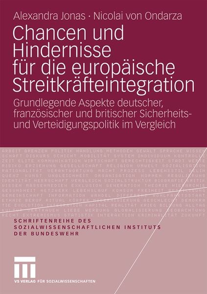 Produktbild: Chancen und Hindernisse f&uuml;r die europ&auml;ische Streitkr&auml;fteintegration