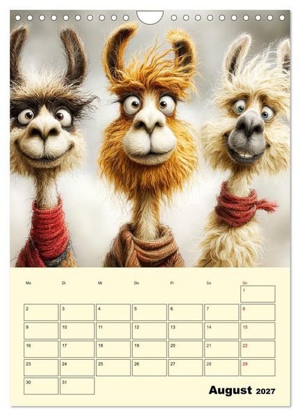 Produktbild: Lama la Vida. Lama-Momente zwischen Humor und Charakter (Wandkalender 2027 DIN A4 hoch), CALVENDO Monatskalender
