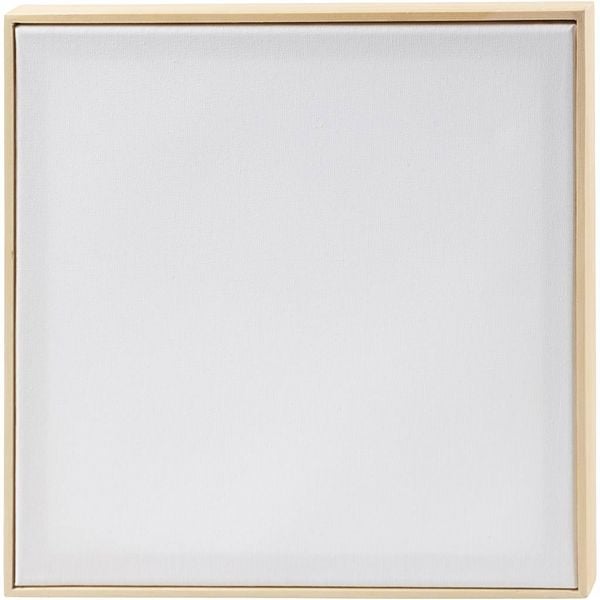 Produktbild: Creativ Company Gespannte Leinwand mit Rahmen, Gr&ouml;&szlig;e 30x30 cm, 280 g, Wei&szlig;, 10 Stk