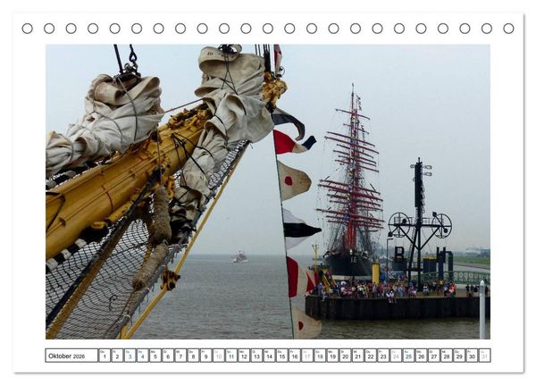 Produktbild: Segelspektakel in Bremerhaven. Die Sail (Tischkalender 2026 DIN A5 quer), CALVENDO Monatskalender