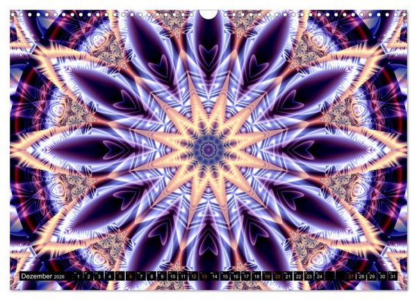 Produktbild: Energie - Mandalas, Spiritualit&auml;t durch die Farbe Lila (Wandkalender 2026 DIN A3 quer), CALVENDO Monatskalender