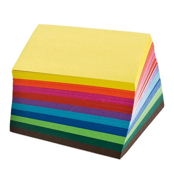 Produktbild: folia Faltbl&auml;tter Mini 10 Farben 70g/m&sup2; mehrfarbig 7,5x7,5cm 500 Blatt