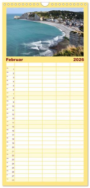 Produktbild: Familienplaner 2026 - Lieblingsland Frankreich mit 5 Spalten (Wandkalender, 21 x 45 cm) CALVENDO
