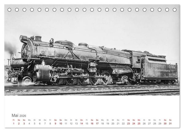 Produktbild: US-Dampflokomotiven (Tischkalender 2026 DIN A5 quer), CALVENDO Monatskalender