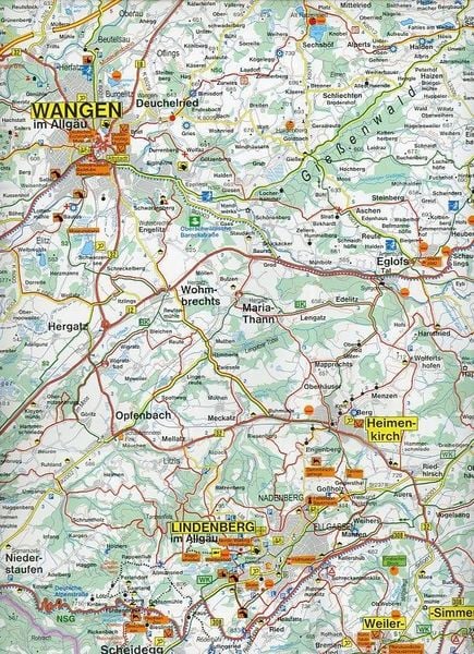Produktbild: Westallg&auml;u, N&ouml;rdl. Bregenzerwald, Kleinwalsertal Wander- und Freizeitkarte
