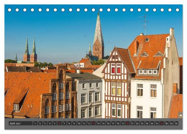 Produktbild: Die Hansestadt L&uuml;beck (Tischkalender 2027 DIN A5 quer), CALVENDO Monatskalender